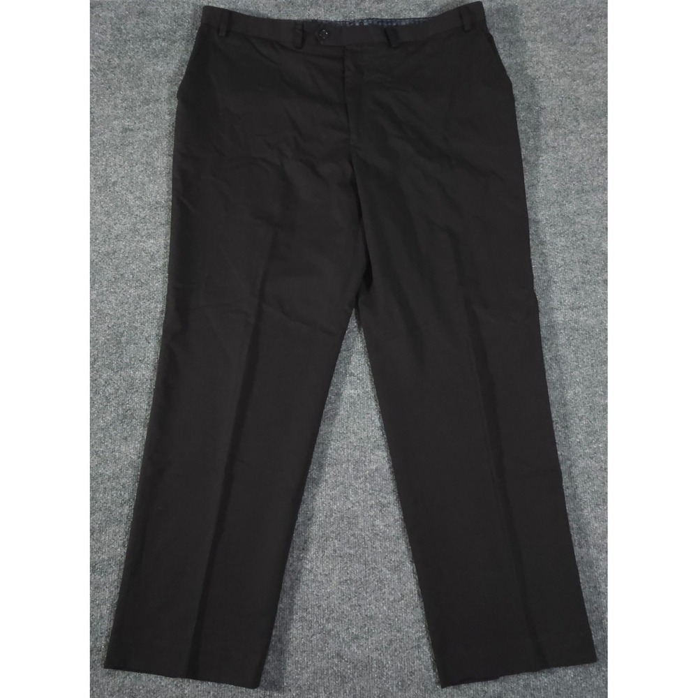 Michael Kors Dress Pants Mens Black Flat Front Pockets 42x32